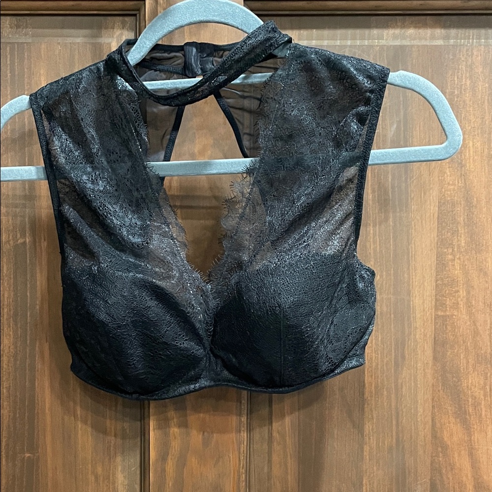 Victoria Secret Lace Halter Crop Bra